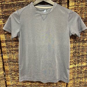 johnnie-O Youth Grey Featherweight Short Sleeve Tee- Featherweight, Size:8